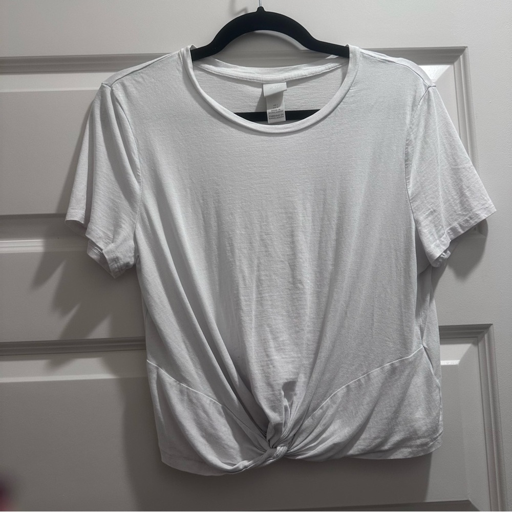 H&M Twisted Detail Crop Top Tee